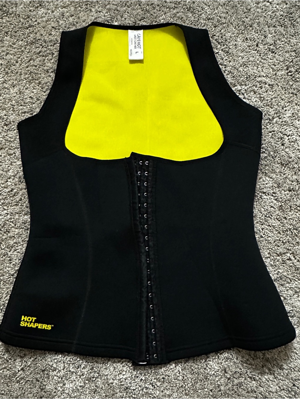 #183 Women's Black Hot Shapers,  Yellow Lining, hourglass basic